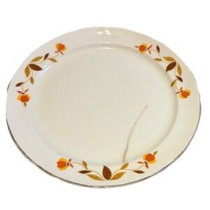 Vintage 🍂1 Autumn Leave Hall Mary Dunbar Breakfast Plate 9" Hairline Crack